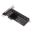 SA3116J PCIE 16-Port 6Gbps PCI-Express X1 to SATA 3.0 Expansion Card Adapter