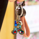DIY Key Chain Diamond Painting Letters Women Bag Keyring Pendant Gift (A) Newly