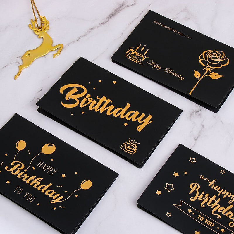 Exquisite Notecards Black Wish Card Greeting Card Envelope Happy Birthday Gift