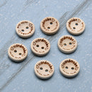(100pcs/pack) Handmade with love Buttons Scrapbooking Sewing 15mm Newly