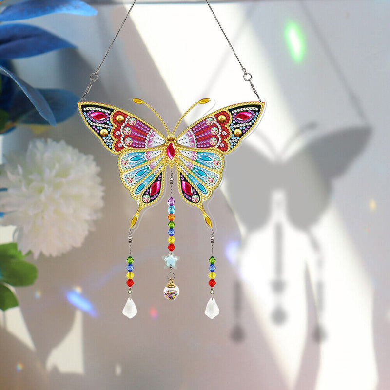 Ornamental Point Drill DIY Crystal Pendent Living Balcony Room Art Decor Bo