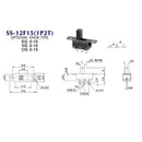 Performance Single Row Toggle Switch Vertical Slide Switch DC 50V 0.5A 3Pin