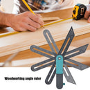 Plastic Edge Angle Ruler with Lock Pencils Wooden Marking Gauge Protractor Newly