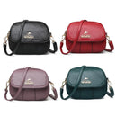2pcs Retro Women PU Multi Layers Shell Shoulder Messenger Bag(Purple)