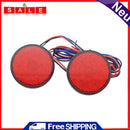 2x Round LED Motorcycle Tail Lights Brake Stop Turn Signal Lamps Rear Reflectors