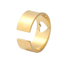 Heart Couple Ring Stainless Steel Wedding Lovers Open Rings Men Women Jewelry