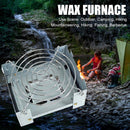 Foldable Outdoor Camping Picnic Tackles Wax Stove+Stainless Steel Disc Wire R