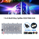 5V/3 Pin ARGB Fan PWM HUB 1 To 8 Splitter for PC Motherboard (SATA+Shell)