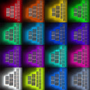 12pcs/set Motorcycle RGB LED Strip Kit RF Remote Control Underglow Lights Newly