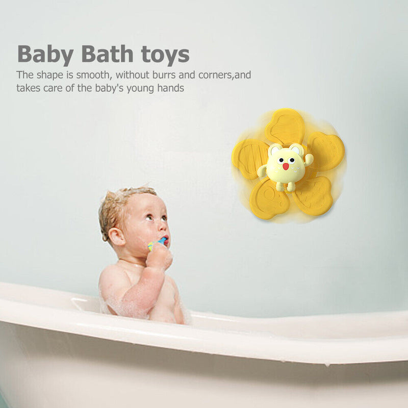 #A 3pcs Suction Cup Spinning Toys Soothe Bathing Soothe Toys for Kids Gifts