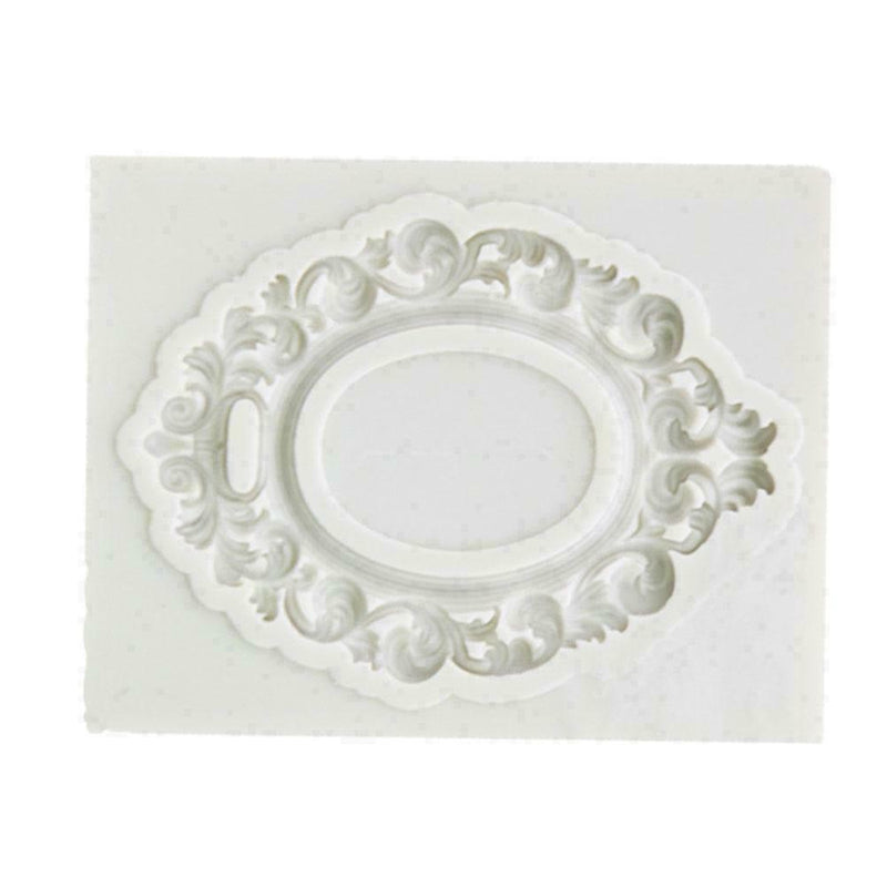 Lace Photo Frame Silicone Mold DIY Fondant Chocolate Cake S2U8 Tool Baking L1R8