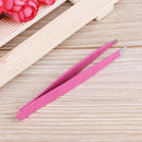 affeco Pro Oblique eyebrow tweezers stainless steel eyebrow correction (Rose red