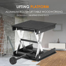 Aluminum Router Lift Table Woodworking Engraving Lab Lifting Stand (Black) Newly