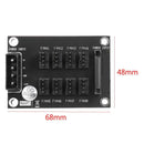 4-Pin or SATA 15-Pin to 8 Way 4-Pin PC Chassis Cooling Fan Splitter Hub