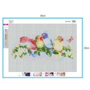 5D DIY Full Drill Diamond Painting Chatting Birds Cross Stitch Embroidery