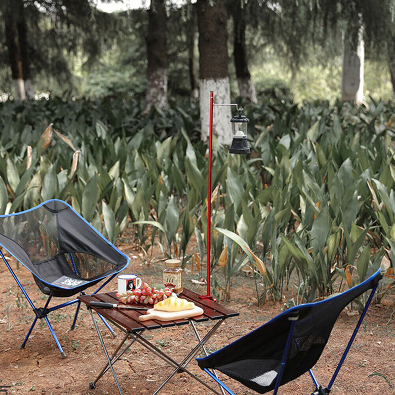 Portable Double-Hook Camping Lamp Lantern Pole Detachable Light Hanging Holder