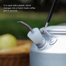 Outdoor Camping Kettle Hand Drip Coffee Filter Extension Spouts with Brush Newly