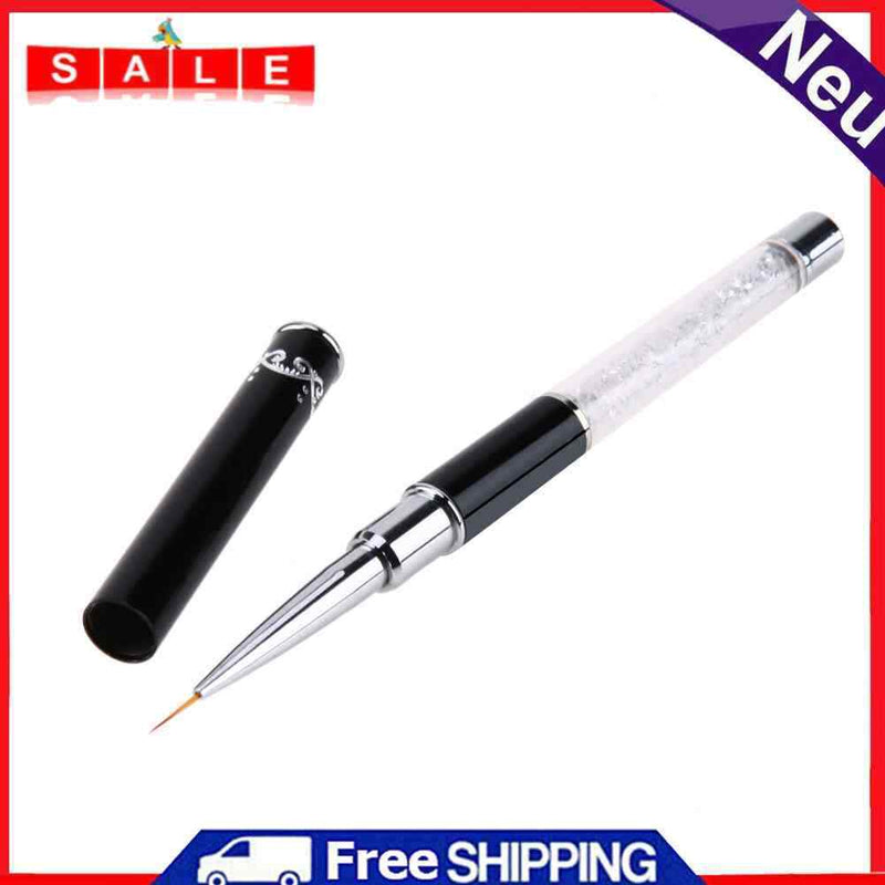 Nail Art Painting Brush Pen Rhinestone Crystal Acrylic Handle Carving Liner