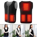 #A USB Smart Heated Vest Women Men Electric Heated Jacket Winter Warm Clothes M-