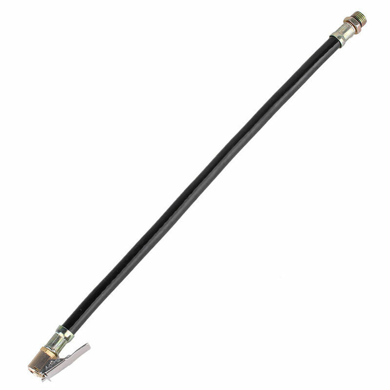 Motorcycle Bicycle Car Flexible Clip On Air Tyre Tire Inflator Hose W8A7 T D3N0