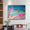 Hand Painted Oil Paint by Numbers DIY Flower Bird Drawing Wall Decoration Gift