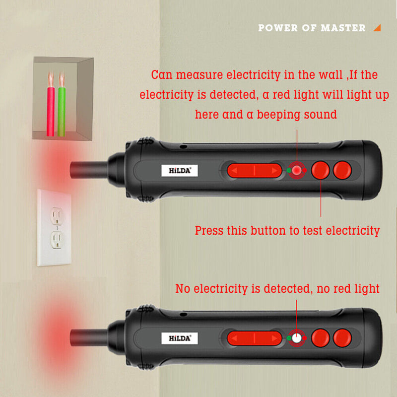 Manual Multifunctional Electric Screwdriver Big Torque with LED Light Repair Kit