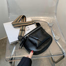 Fashion Saddle Crossbody Bag Women Soft Leather Chest Zipper Purse Phone Pouch
