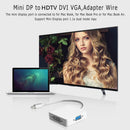 Homever 3"" 1 Mini DP DisplayPort to HDMI DVI VGA Display Port Cable Adapter Wi