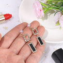 Jewelry Geometric Drop Earrings Ear Stud Dangling Earrings Rhinestone Earring