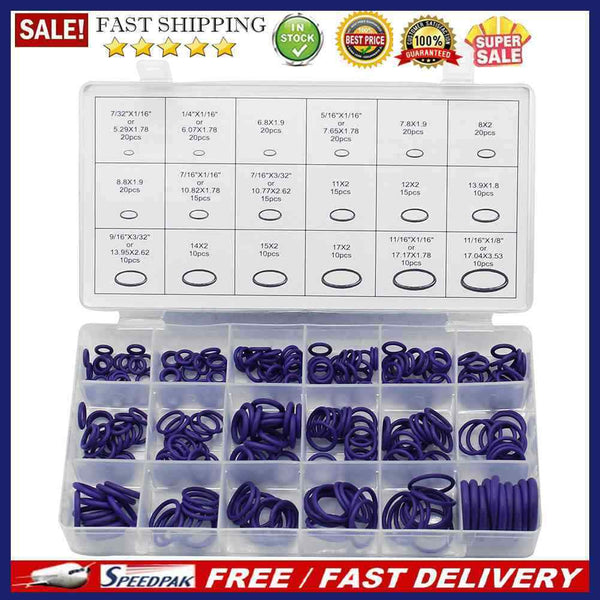 270pcs/box Air Conditioning NBR Seal O-ring Assortment Kit for R22 R134a Purple