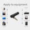kingromargo 90 degree right angle 3.5mm male to female adapter connector (1pcs