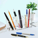 Makeup Brush Holder Organizer 3-Slot Acrylic Cosmetic UK Storage Brushes Z7S6
