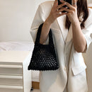 Straw Woven Hollow Net Handbags Female Summer Shopping Beach Vacation Coin Purse