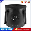 20L Folding Bucket Outdoor Camping Waterproof Water Storage Bags (Black)