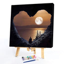 DIY Digital Picture Heart Mountain Frameless Painting By Number Handicraft