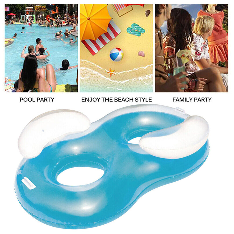 Inflatable Pool 8-character Swimming Ring Party Beach Water Sports Lounger Toys