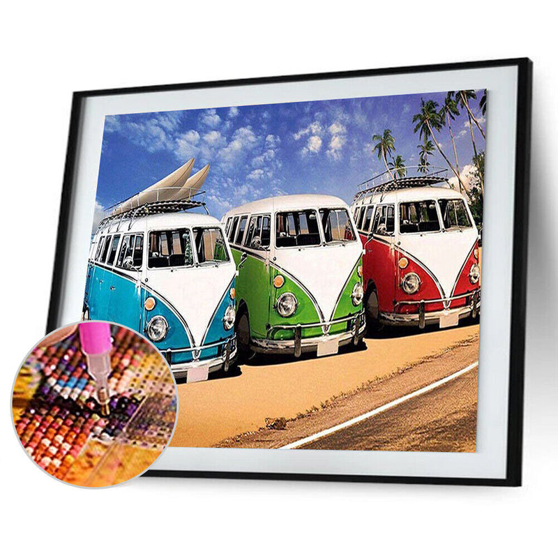 DIY Diamond Painting Car Full Round Drill Rhinestone Picture Newly