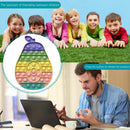 Silicone Push Bubble Rainbow Color Fidget Toys Autism Stress Reliever (A) Newly