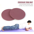 1 Pair Plank Workout Round Knee Pad Fitness Push-ups Yoga Mats (Bean Red)