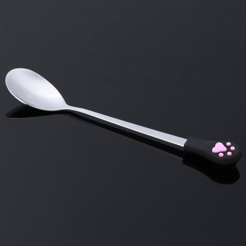 Stainless Steel Spoon with Long Handle Coffee Milk Scoops Tableware Tool(5)