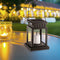Retro Lantern Candle Twinkle Lamp LED Solar Light Outdoor Garden Hanging Decor