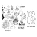 Drink Glass Fruit Embossing Paper Card Cutting Die DIY Seal Stamp (T1900TC)