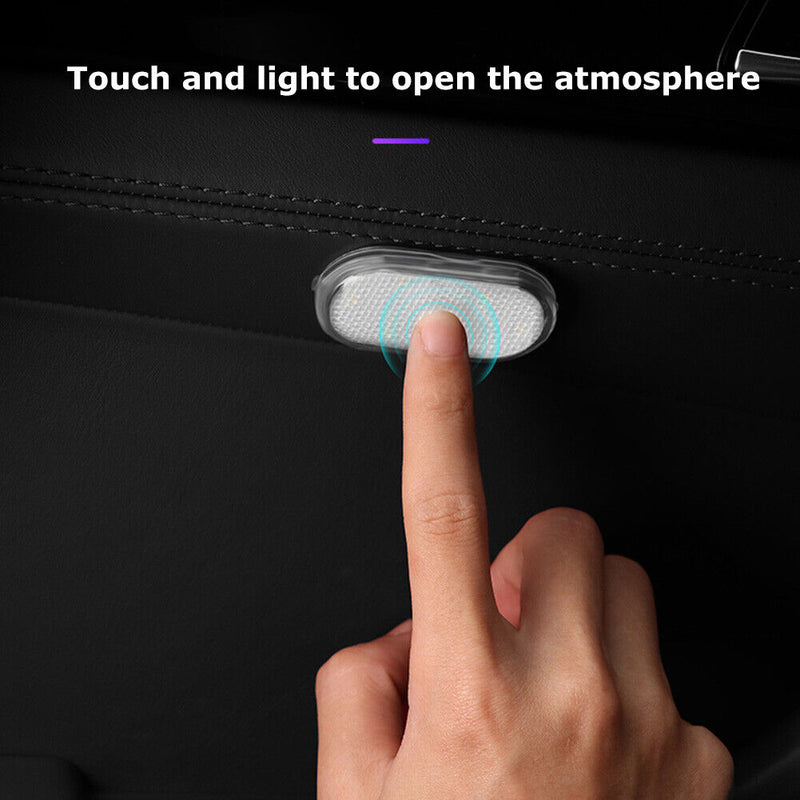 USB Rechargeable Car LED Touch Lights Wireless Auto Roof Ceiling Reading Lamps