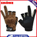 1 Pair Outdoor Sport Fishing Equipment Three Finger Cut Fishing Gloves Anti-Brief