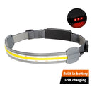 Waterproof LED COB Work Light Outdoor Cycling Camp Running Head Torch Headlamp