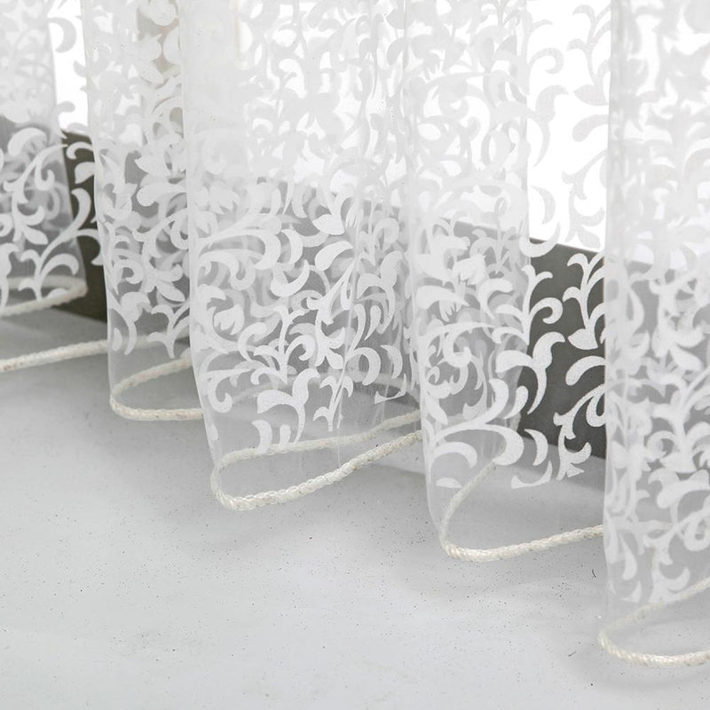 2PCS Peony Curtain Living Room Bedroom Home Door Window Curtain (Grey)