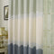 2PCS Wide Strip Shading Curtain Bedroom Semi Blackout Purdah(Blue)