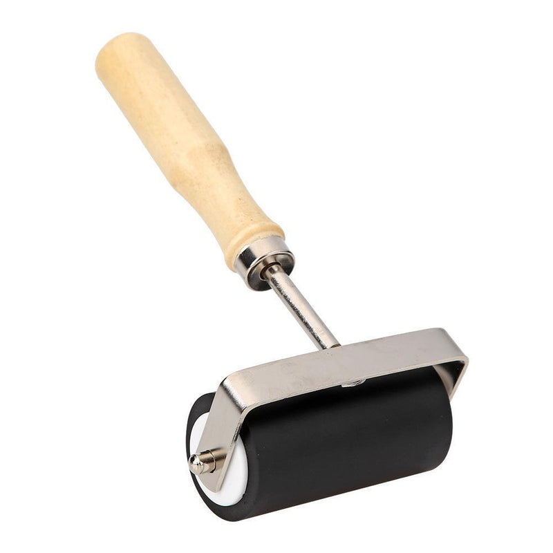 Heavy Duty Hard Rubber Roller Wooden Handle Printing Ink Artist Art Craft T