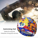 Ladies Swim Cap Long Hair Swimming Cap Elastic Draping Bathing Cap for Swim Pool