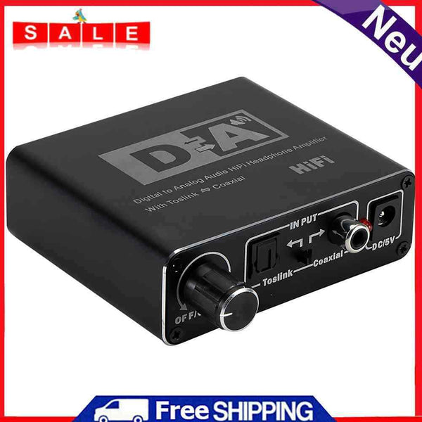 Digital to Analog 3.5mm Stereo Audio Converter 5.1 Channel RCA Decoder Adapter